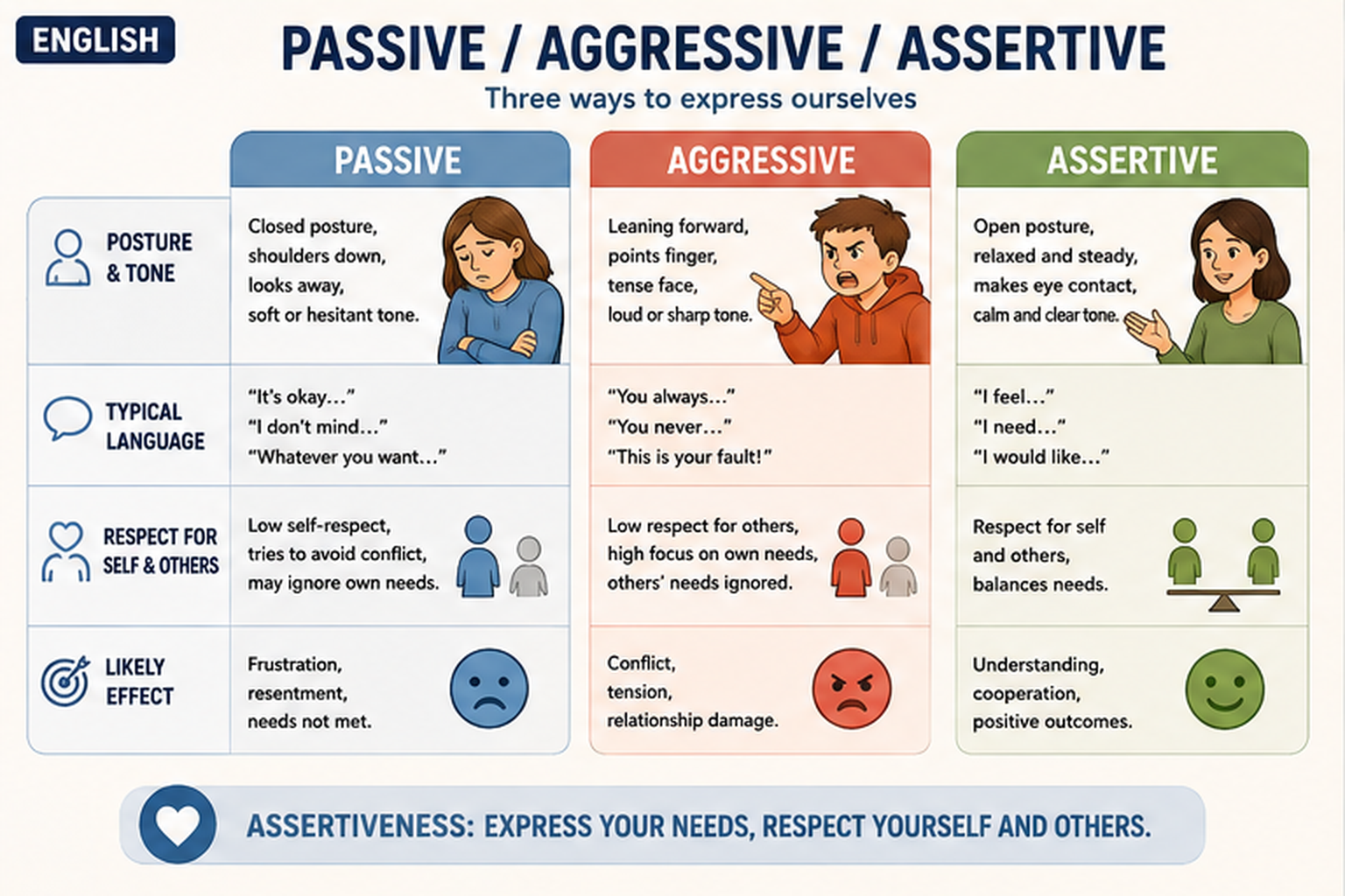 Passive, Aggressive and Assertive Behaviour