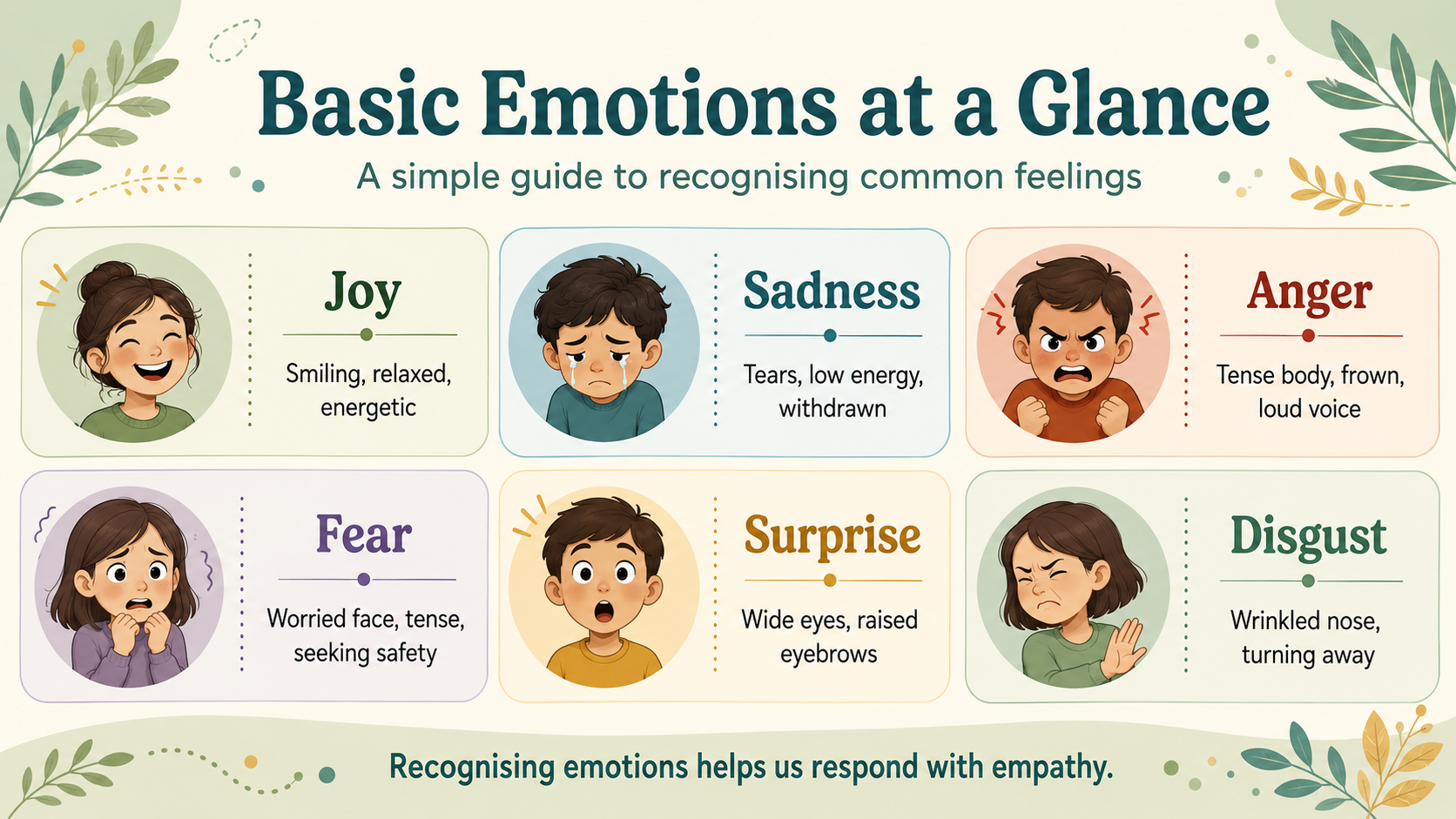 Basic Emotions at a Glance