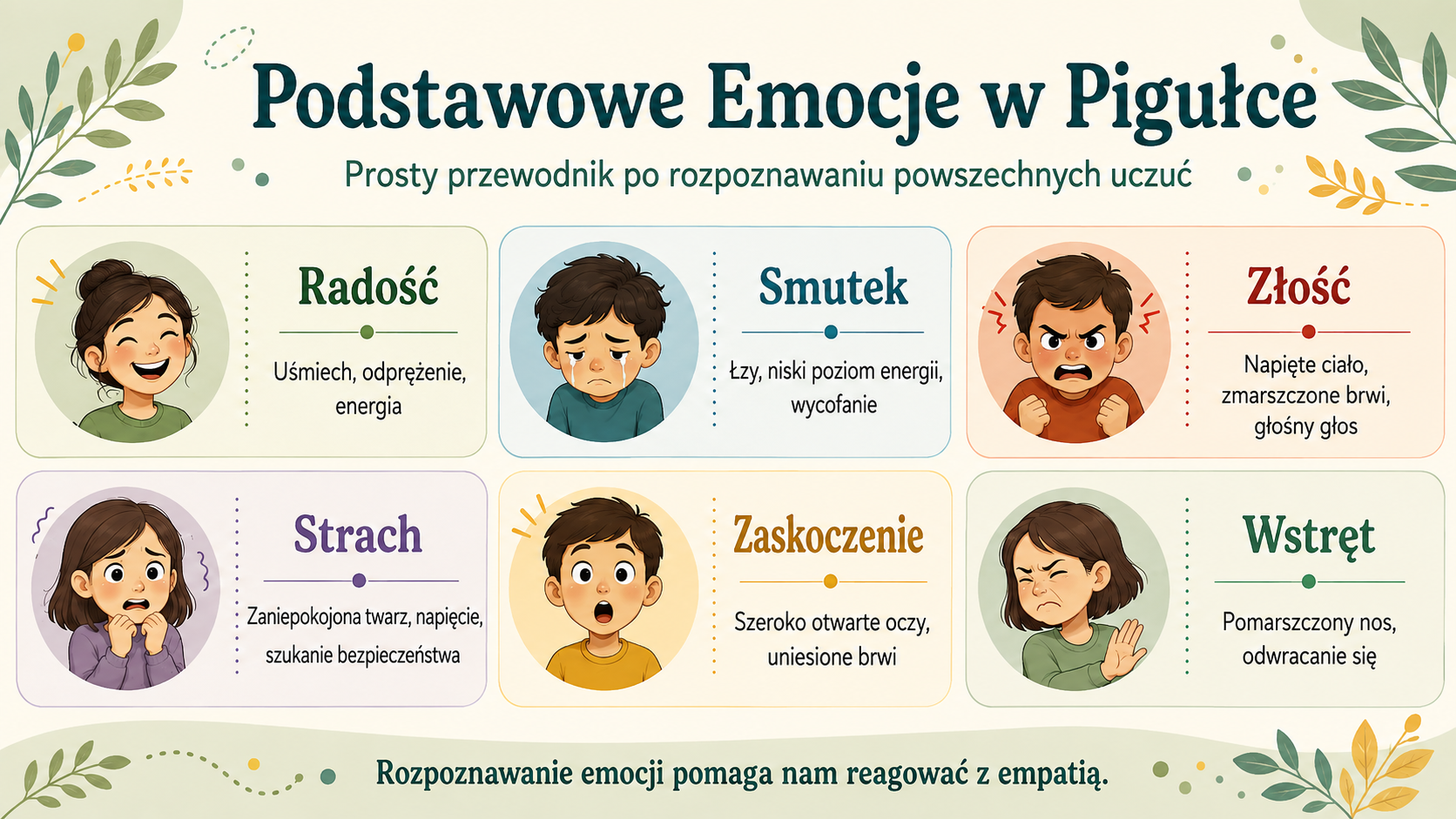 Podstawowe emocje w skrócie
