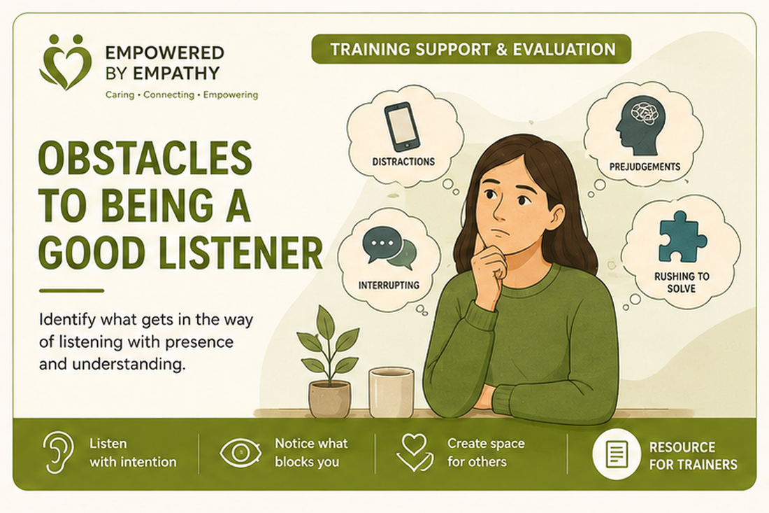 Obstacles to Being a Good Listener support resource